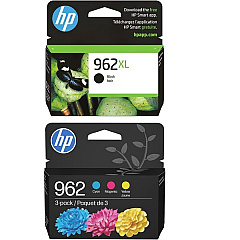 HP 962 Cyan, Magenta, Yellow / 962XL Black High Yield Ink Cartridge Bundle D84BGFN