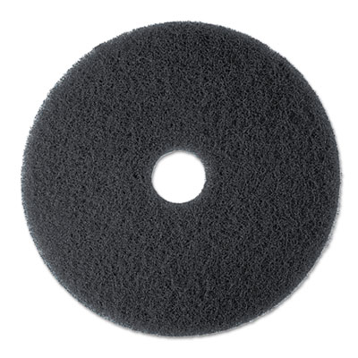 3M Low-Speed High Productivity Floor Pads 7300, 13" Diameter, Black, 5/Carton (08271)