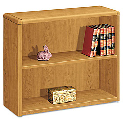 HON 10700 Series Wood Bookcase, Two-Shelf, 36w x 13.13d x 29.63h, Harvest (10752CC)