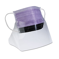 Medline Prohibit Face Mask w/Eyeshield, Polypropylene/Cellulose, Purple, 25/Box (NON27410EL)