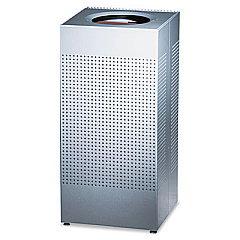 Rubbermaid Commercial Designer Line Silhouettes Receptacle, Steel, 16 gal, Silver Metallic (SC14EPLSM)