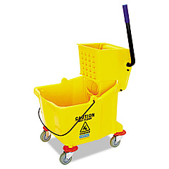Flo-Pac Side-Press Bucket/Wringer Combo, 35 qt, Yellow (3690404)