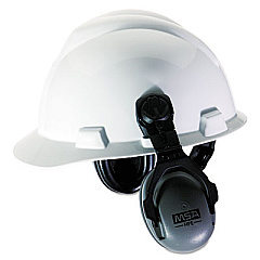 MSA HPE Cap-Mounted Earmuffs, 27NRR, Gray/Black (10061272)