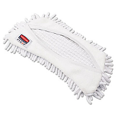 Rubbermaid Commercial HYGEN HYGEN Flexi Frame Damp Mop Covers, Microfiber, White, 8.9 x 5.9 (Q861WHI)