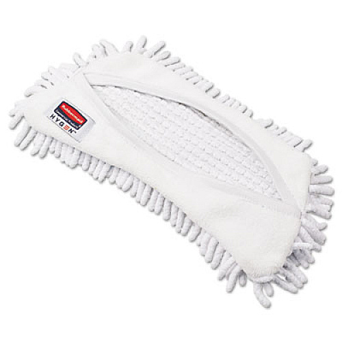 Rubbermaid Commercial HYGEN HYGEN Flexi Frame Damp Mop Covers, Microfiber, White, 8.9 x 5.9 (Q861WHI)