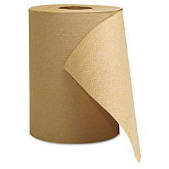 GEN Hardwound Roll Towels, 8" x 350 ft, Natural, 12 Rolls/Carton (GEN1805)