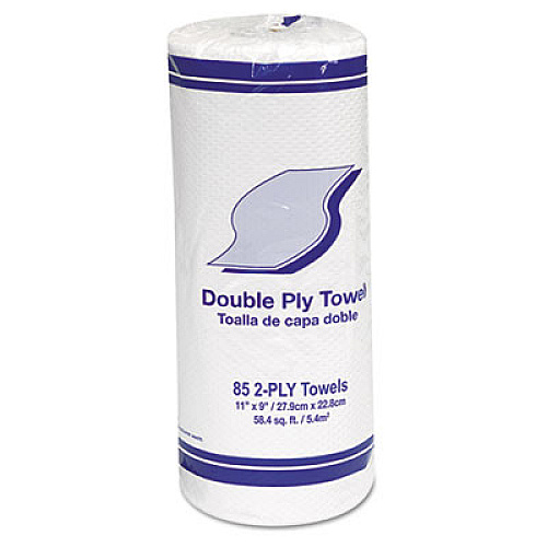 General Supply Kitchen Roll Towel, 2-Ply, 11 x 9, White, 85 Sheets/Roll, 30 Rolls/Carton (GEN1799B)