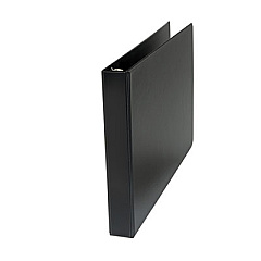 Universal Ledger-Size Round Ring Binder with Label Holder, 3 Rings, 1" Capacity, 11 x 17, Black (UNV35419)