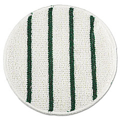 Rubbermaid Commercial Low Profile Scrub-Strip Carpet Bonnet, 21" Diameter, White/Green (P271)