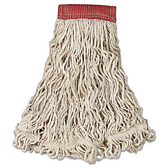 Rubbermaid Commercial Swinger Loop Wet Mop Head, Large, Cotton/Synthetic, White, 6/Carton (C153WHI)