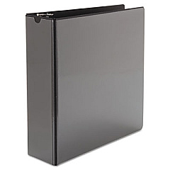 Samsill Speedy Spine Heavy-Duty Time Saving Round Ring View Binder, 3 Rings, 3" Capacity, 11 x 8.5, Black (18180C)