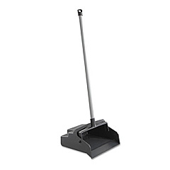 Impact LobbyMaster Plastic Dust Pan, 12w x 37h, Plastic, Black Pan/White Handle (2600)