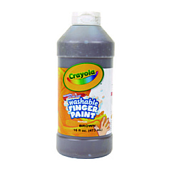 Crayola Washable Fingerpaint, Brown, 16 oz Bottle (551316007)