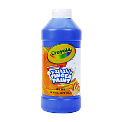 Crayola Washable Fingerpaint, Blue, 16 oz Bottle (551316042)