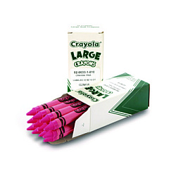 Crayola Large Crayons, Carnation Pink, 12/Box (520033010)