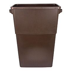Impact Thin Bin Containers, Rectangular, Polyethylene, 23 gal, Brown (70234)