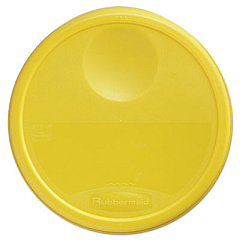 Rubbermaid Commercial Round Storage Container Lids, 13.5" Diameter, Yellow (5730YEL)