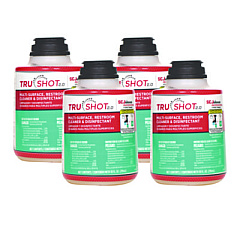 SC Johnson Professional TruShot 2.0 Disinfectant Multisurface Cleaner, Clean Fresh Scent,10 oz Cartridge, 4/Carton (315385)