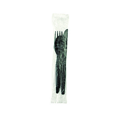 Dixie Individually Wrapped Heavyweight Cutlery Set, Fork/Knife/Spoon, 250/Carton (CH56C7)