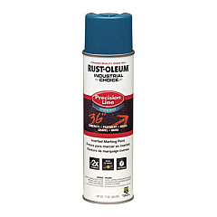 Rust-Oleum Industrial Choice M1600/M1800 System Precision-Line Inverted Marking Paint, Flat/Matte Caution Blue, 17 oz Aerosol Can (203031)