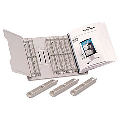 Durable Desk-Mounted Catalog Rack, 12 1-inch Rings, Gray (595110)