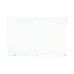 Luxor Magnetic Wall-Mounted Glass Board, 48" x 36", White Surface, Silver Aluminum Frame (WGB4836M)
