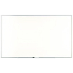 TRU RED Melamine Dry Erase Board, 60" x 36", White Surface, Gray/Natural Aluminum Frame (TR59353)