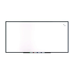 TRU RED Magnetic Steel Dry Erase Board, 48" x 96", White Surface, Black Aluminum Frame (TR61183)