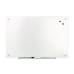 TRU RED Magnetic Tempered Glass Dry Erase Board, 36" x 24", White Surface (TR61195)