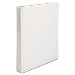 Samsill Speedy Spine Heavy-Duty Time Saving Round Ring View Binder, 3 Rings, 1" Capacity, 11 x 8.5, White (18137C)
