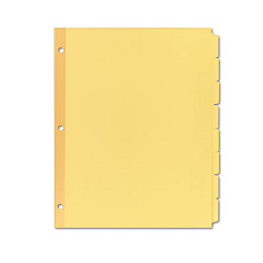 Avery Write and Erase Plain-Tab Paper Dividers, 8-Tab, Letter, Buff, 24 Sets (11505)