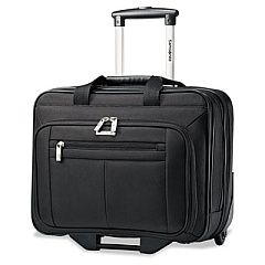 Samsonite Rolling Business Case, Fits Devices Up to 15.6", Ballistic Nylon, 16.5 x 8 x 13.25, Black (438761041)
