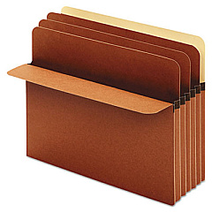 Pendaflex Divider Pockets, 5.25" Expansion, Letter Size, Redrope, 10/Box (83234)