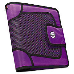 Case it Premium Velcro Closure Binder, 3 Rings, 2" Capacity, 11 x 8.5, Purple (S816PP)