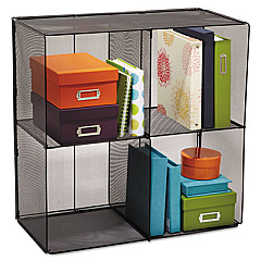 Safco Onyx Mesh Cube, 28.5w x 14.5d x 28.5h, Black (2172BL)