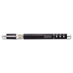 Quartet Wireless Remote and Laser Pointer, Class 2, Projects 655 ft, Black (84502)