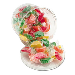 Office Snax Assorted Fruit Slices Candy, Individually Wrapped, 2 lb Resealable Plastic Tub (00005)