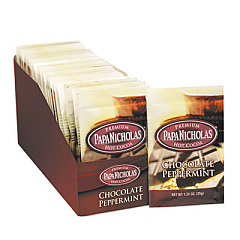 PapaNicholas Coffee Premium Hot Cocoa, Chocolate Peppermint, 24/Carton (79424)