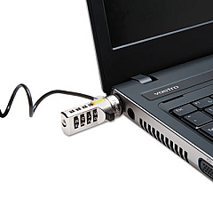 Kensington WordLock Portable Combination Laptop Lock, 6ft Steel Cable, Black (64684)