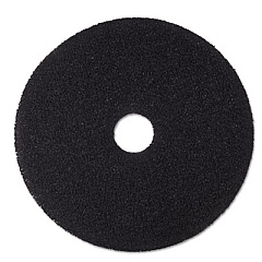 3M Low-Speed Stripper Floor Pad 7200, 18" Diameter, Black, 5/Carton (08380)