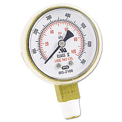 Anchor Brand Replacement Gauge, 2 x 100, Brass (ANRB2100)