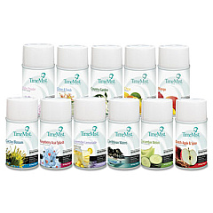 TimeMist Premium Metered Air Freshener Refill, Assorted Fragrances, 6.6 oz Aerosol Spray, 12/Carton (1043978)