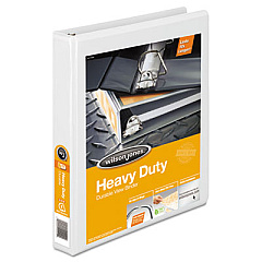 Wilson Jones Heavy-Duty D-Ring View Binder with Extra-Durable Hinge, 3 Rings, 1" Capacity, 11 x 8.5, White (38514W)