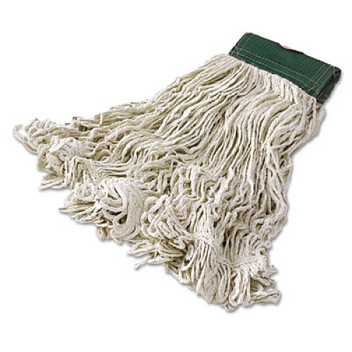 Rubbermaid Commercial Super Stitch Blend Mop Heads, Cotton/Synthetic, White, Medium, 6/Carton (D212WHI)