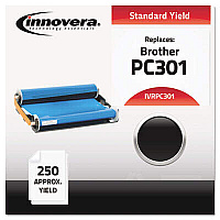 Innovera Compatible Black Thermal Transfer Print Cartridge, Replacement for Brother PC301, 250 Page