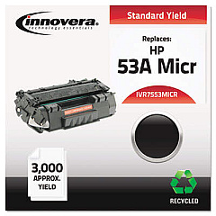 Innovera Remanufactured Black MICR Toner, Replacement for 53AM (Q7553AM)