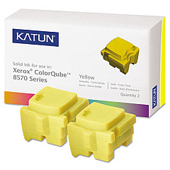 Katun Compatible 108R00928 Solid Ink Stick, 4,400 Page-Yield, Yellow, 2/Box (39399)