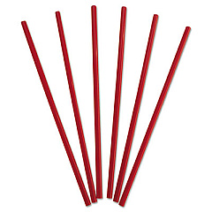 Dixie Wrapped Giant Straws, 10.25", Polypropylene, Red, 300/Box, 4 Boxes/Carton (GW104)