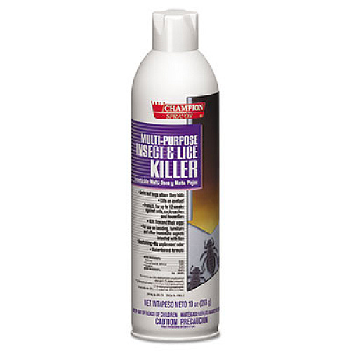 Chase Products Champion Sprayon Multipurpose Insect and Lice Killer, 10 oz, Can, 12/Carton (5106)