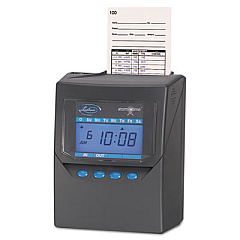Lathem Time 7500E Totalizing Time Recorder, LCD Display, Charcoal
